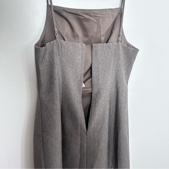 MARE MARE Anthropologie A-Line Slip Dress Taupe Gray Brown Size L NWT - Picture 13 of 13
